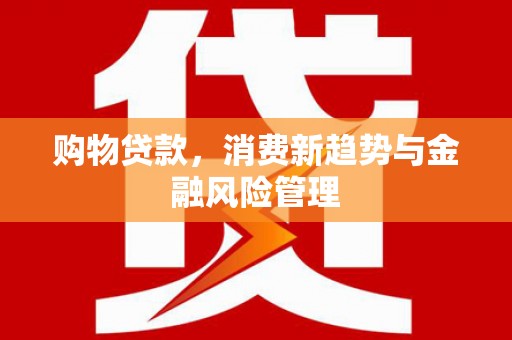 扎赉特旗购物贷款，消费新趋势与金融风险管理