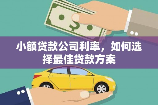 扎赉特旗小额贷款公司利率，如何选择最佳贷款方案