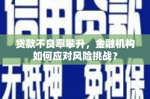 扎赉特旗贷款不良率攀升，金融机构如何应对风险挑战？