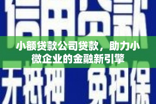 扎赉特旗小额贷款公司贷款，助力小微企业的金融新引擎