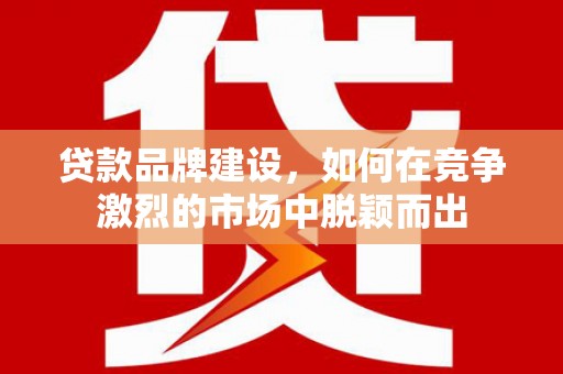 扎赉特旗贷款品牌建设，如何在竞争激烈的市场中脱颖而出