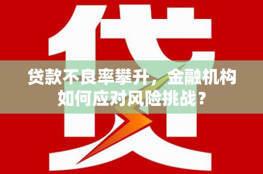 扎赉特旗贷款不良率攀升，金融机构如何应对风险挑战？
