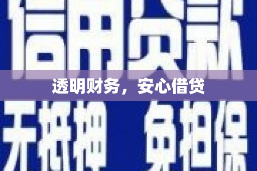 扎赉特旗透明财务，安心借贷