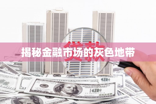 扎赉特旗揭秘金融市场的灰色地带
